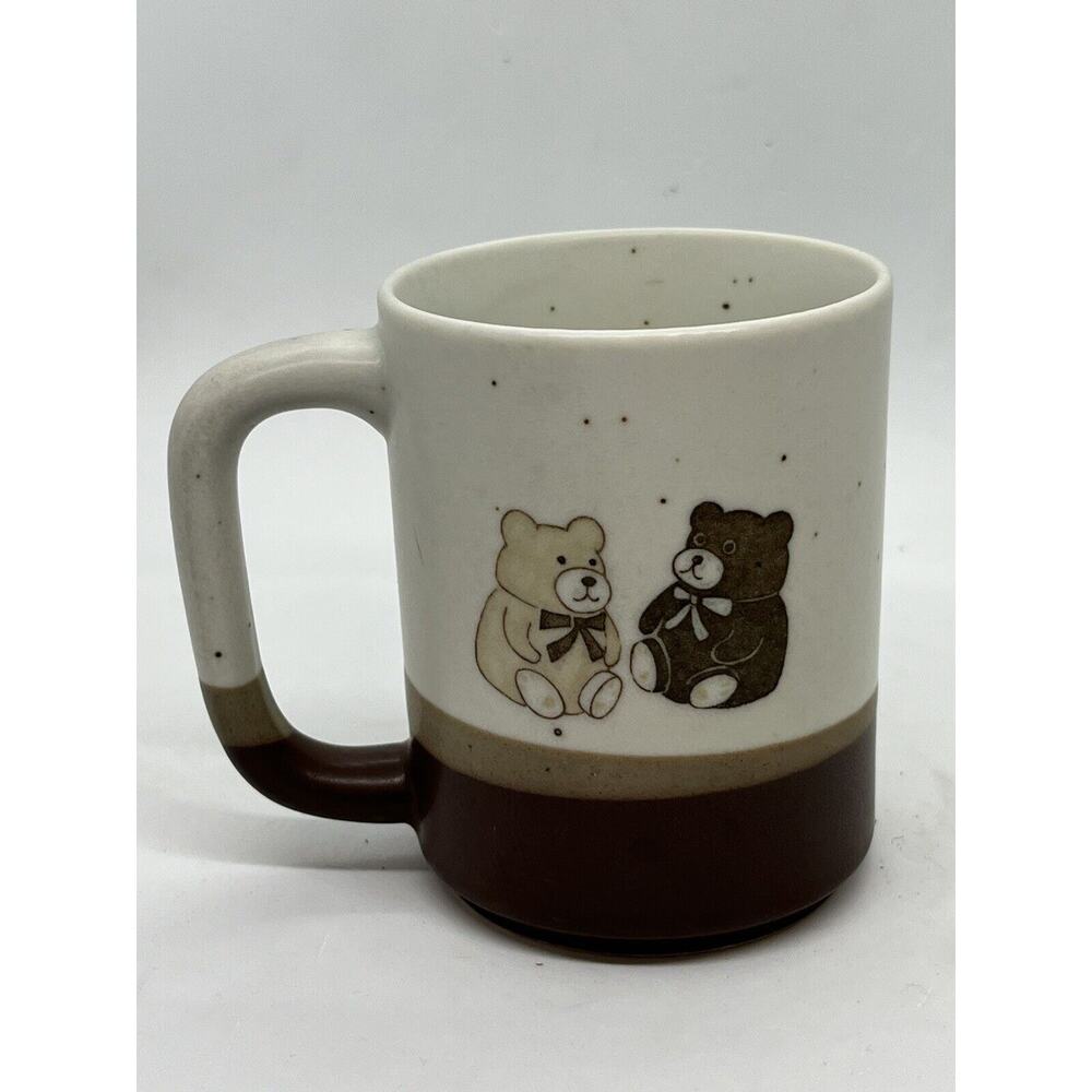 Vintage Otagiri Teddy Bears Speckled 3 Tone 8oz Stoneware Coffee Cup Mugs Japan - Picture 4 of 7